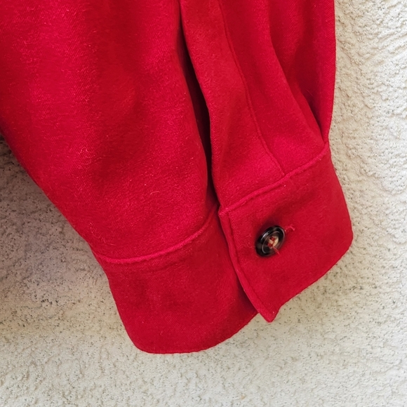 TALBOTS Women's Blouse Extra Large Red Long Sleeve Stretch Lined Top - Picture 6 of 10